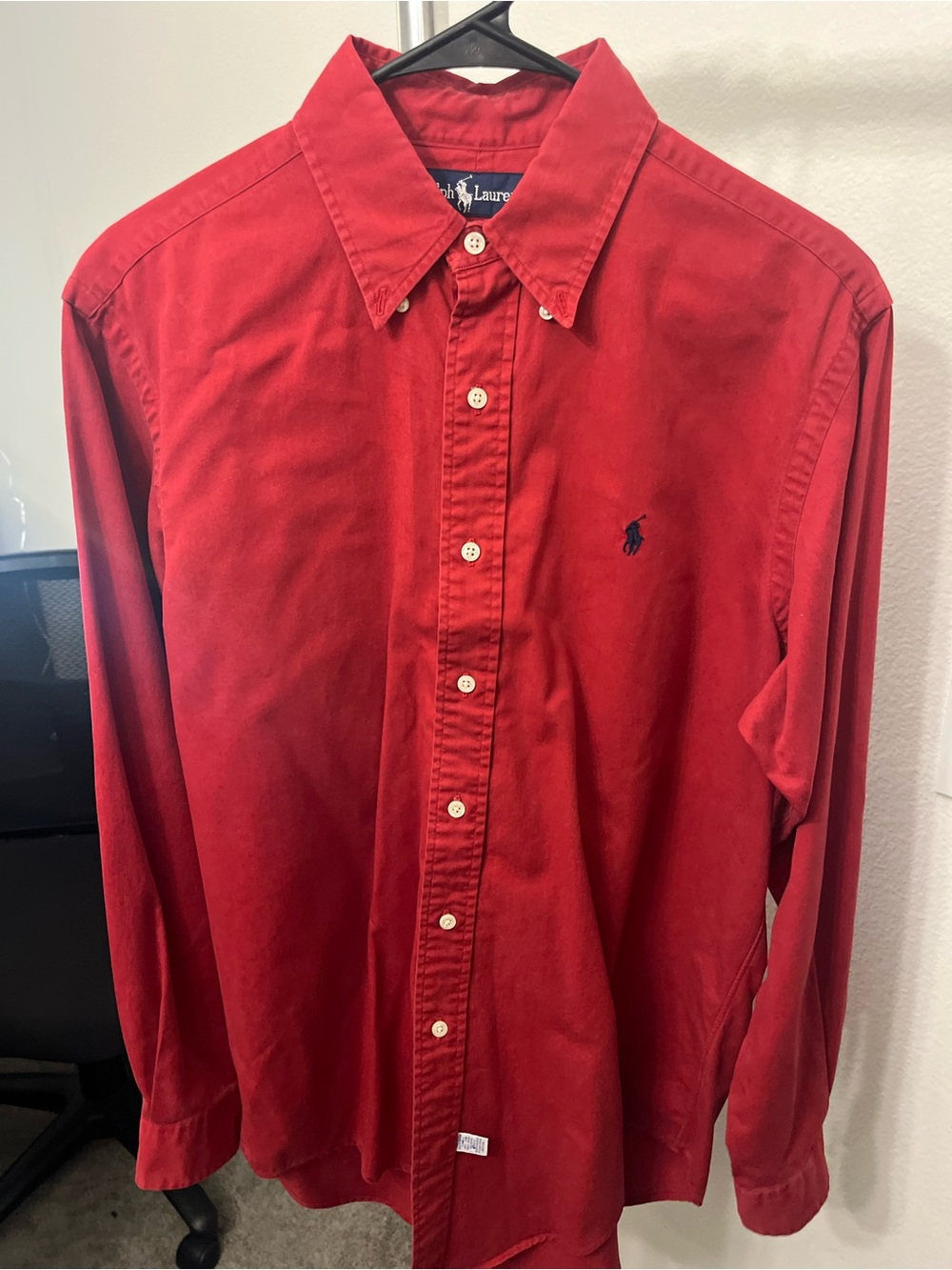 Ralph Lauren Red Long-Sleeve Button-Down Shirt